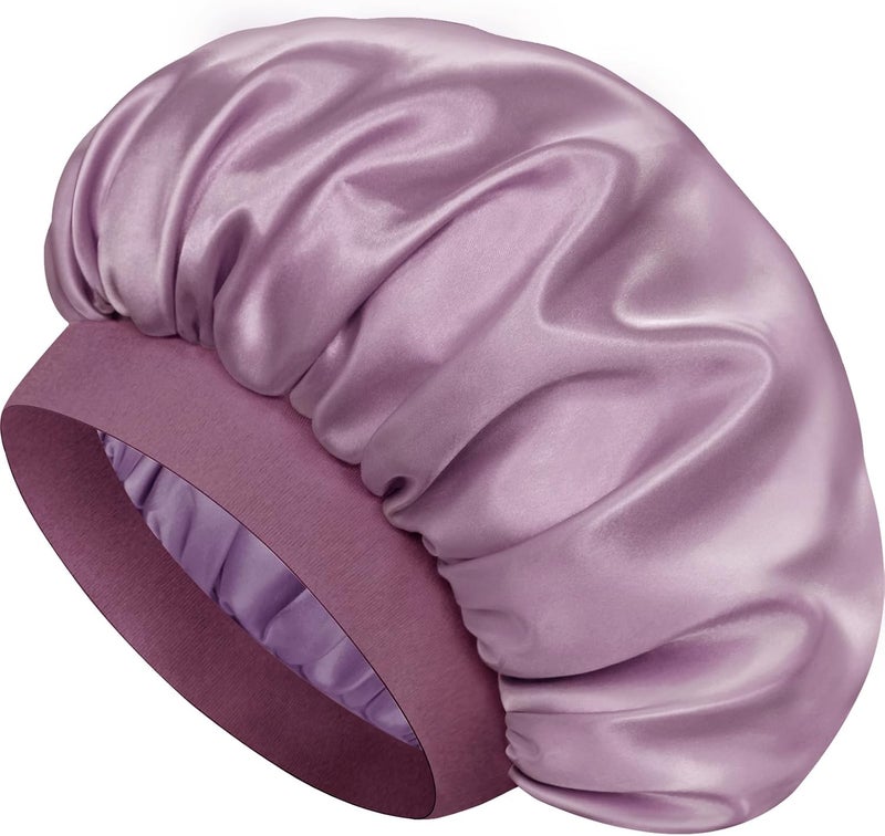 Doitory Store Satin Silk Bonnet for Sleeping, Double Layer Silk Sleep Cap for Men & Women, Soft Satin Lined Bonnet for Curly Hair - Image 1